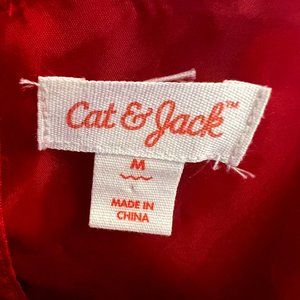 Girls Cat & Jack Christmas Dress Red & Black Plaid Sleeveless Size Medium